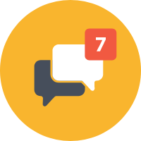 アイコン：チャットでスムーズなコミュニケーション