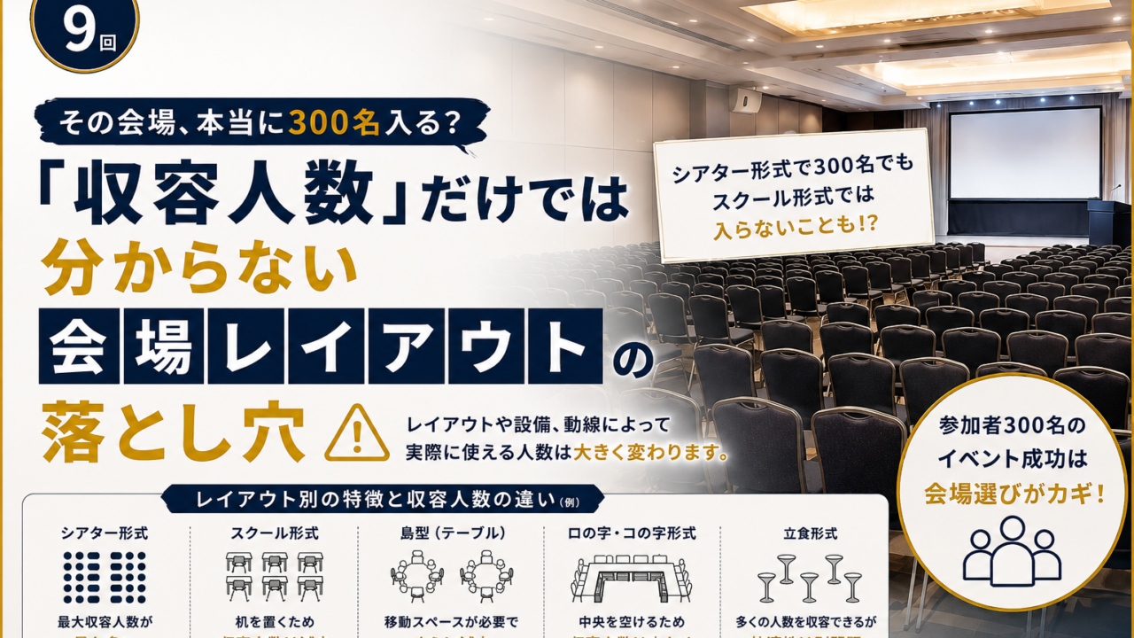 会場選びでイベントは決まる