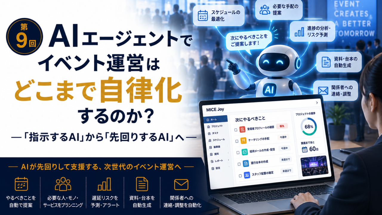 AIエージェントでイベント運営はどこまで自律化するのか？